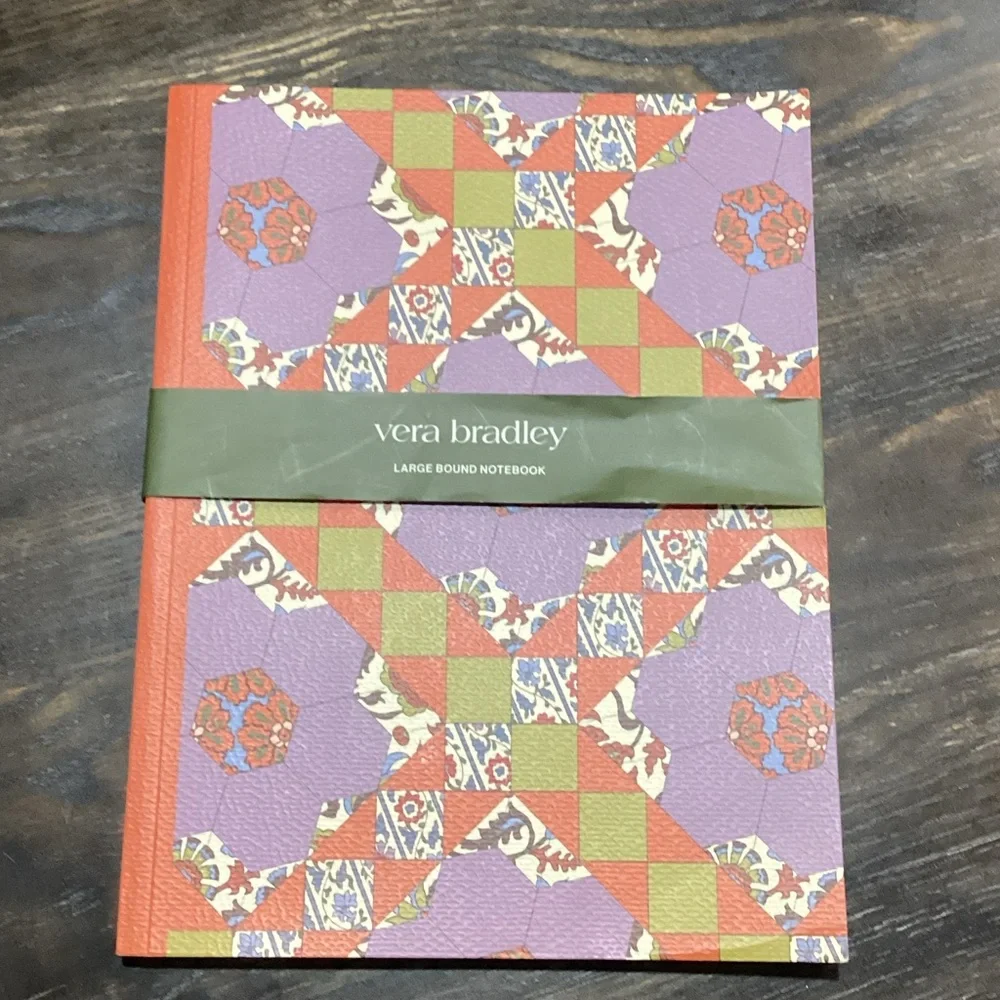 Vera Bradley Marrakesh Patchwork Geometric Design Bound Notebook